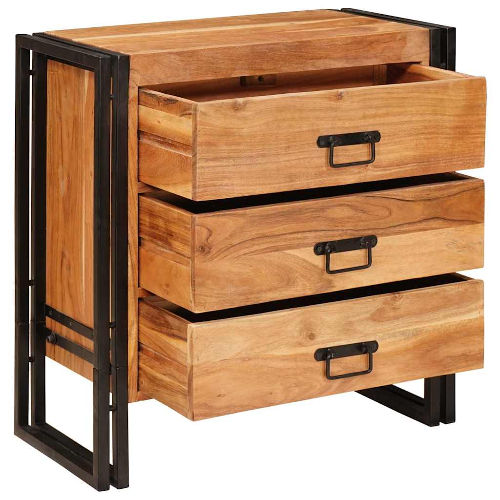 Sideboard Braun 66 x 33 x 70 cm Akazie Massivholz